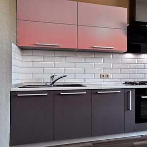 Кухонная мебель, материал ЛДСП, фасады ЛДСП + МДФ крашеный, столешница Egger